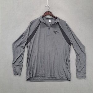 Alo Long Sleeve Quarter Zip Pullover Shirt Gray XL Athletic Performance